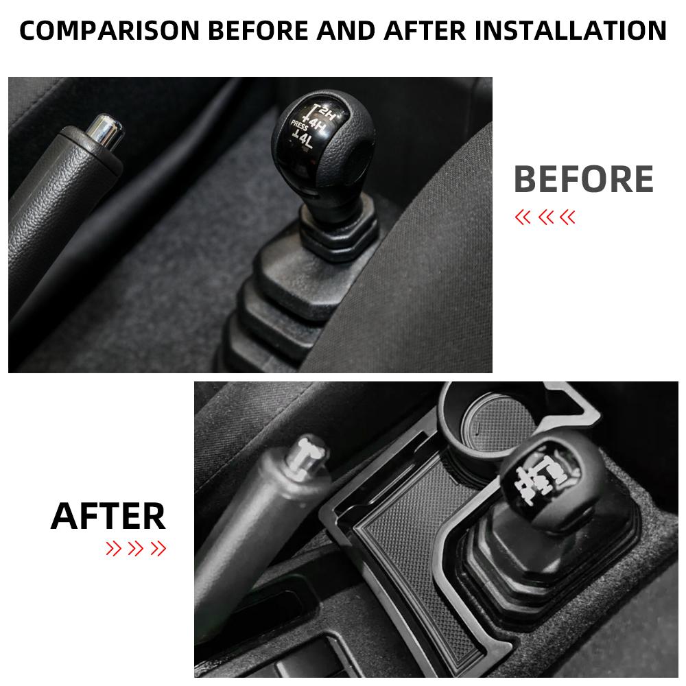 For Suzuki Jimny JB64 JB74 4WD AT 2019-2025 Gear Shift Storage Box Center Console Cup Holder Organizer Car Interior Accessories
