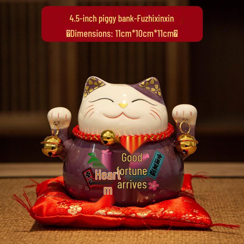 Lucky Cat Ceramic Ornaments - Cute Cartoon Decorations & Creative Gifts