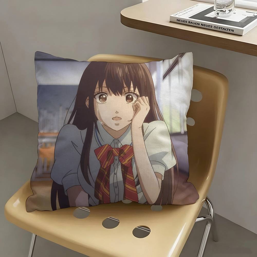 1pc Anime Kono Oto Tomare Character Pillow Case Fashion Square Pillowcase Bedroom Sofa Room Ins Decoration Leisure