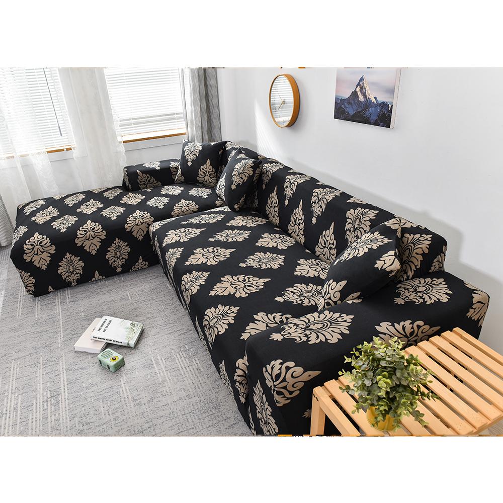 Sofa Cover For Living Room Stretch Printed Sofa Slipcover L Shape Corner Sofa Covers Funda Sofa Elastic Couch Cover 1/2/3/4-Seat