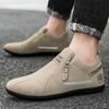 Men Casual Shoes Fashion 2026 Spring Autumn Comfortable Zipper Non-slip Sneakers Warm Plush Fashion Low Heel Outdoor Sports Shoe