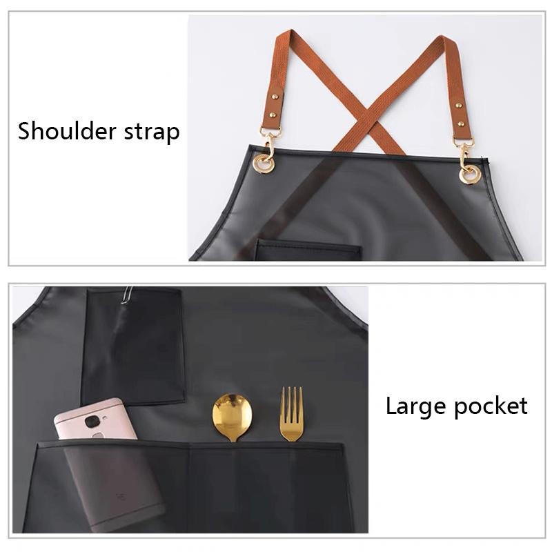 1PC Oil Resistant Durable Easy To Clean Transparent Stain Resistant Waterproof Kitchen Apron