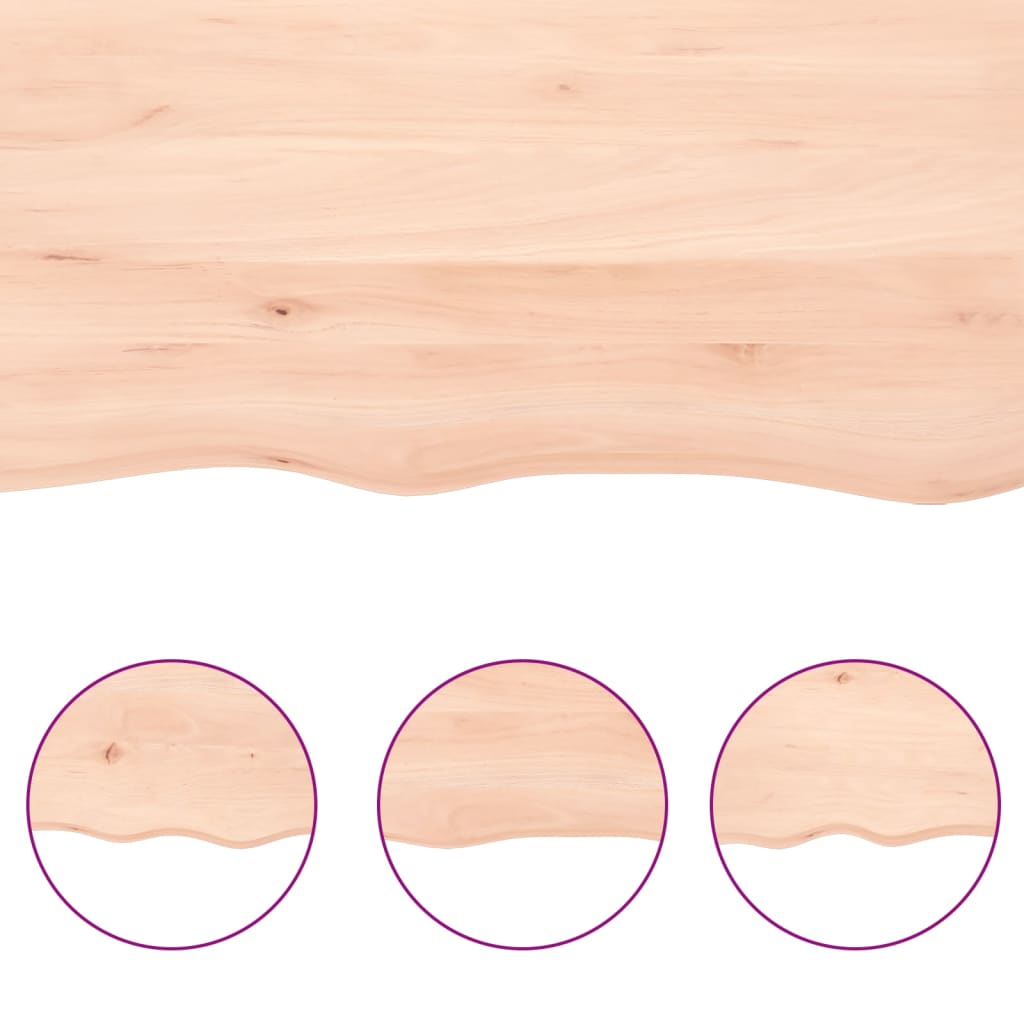 Vidaxl Blat Stołu, 60X40X(2-6) Cm, Surowe Lite Drewno Dębowe