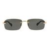 Gucci Logo Metal Irregular Sunglasses Men's Gold