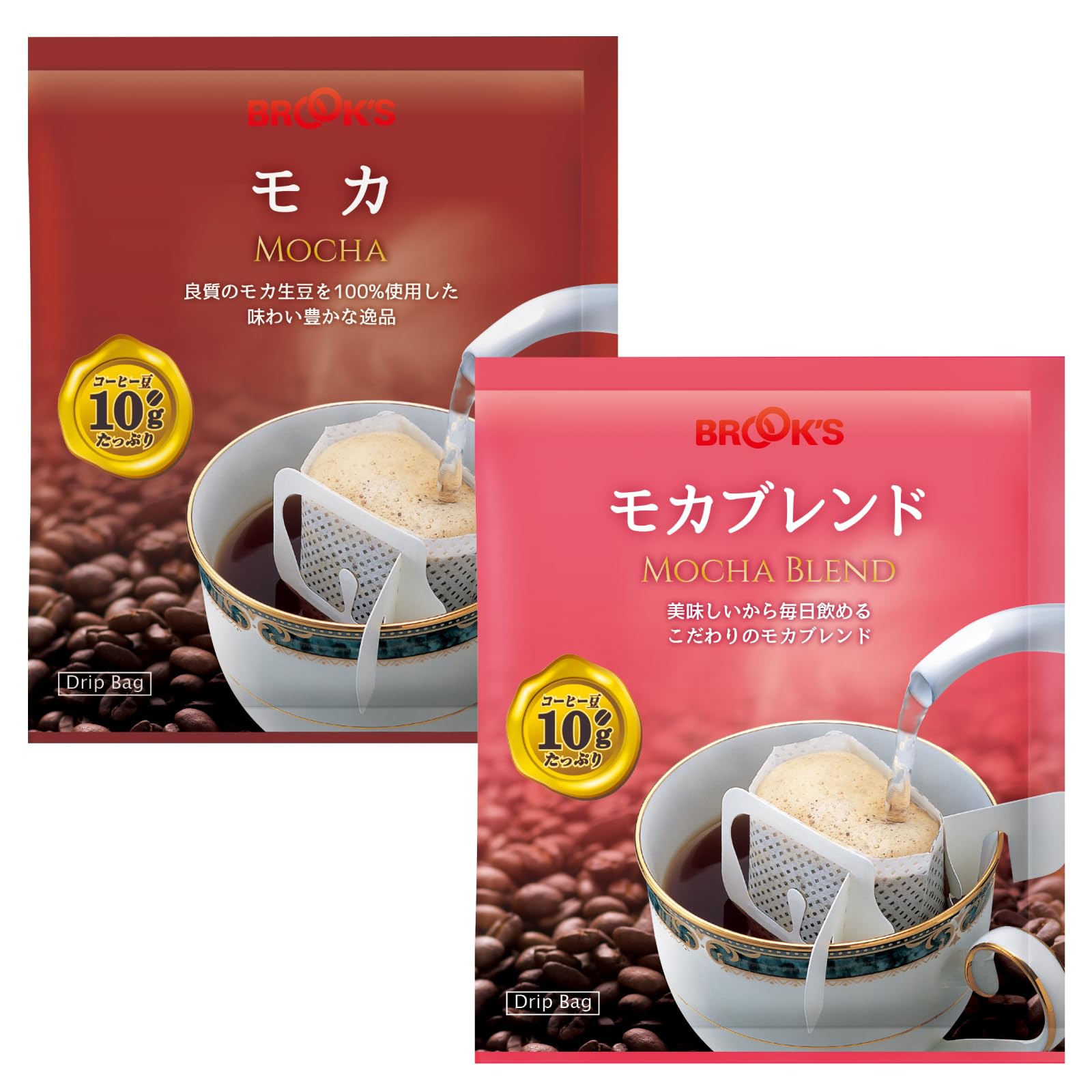 

Mocha and mocha blend drip coffee set of 2 30 bags types,