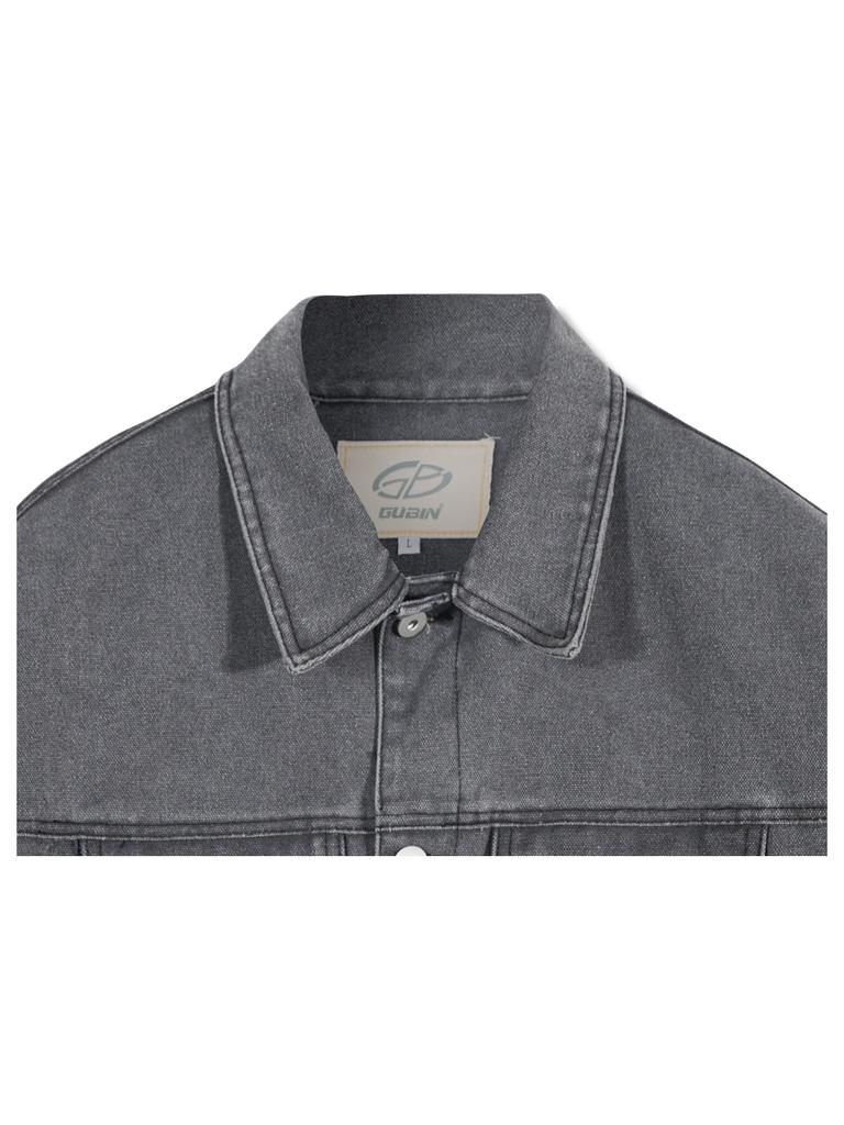 Gubin Heavy Cotton Trucker Jacket - Gray