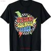 Retro Student Council Vibes Groovy School T Shirt for Dad Vintage Washed Streetwear Stretched Fashion Slightly Comfortable