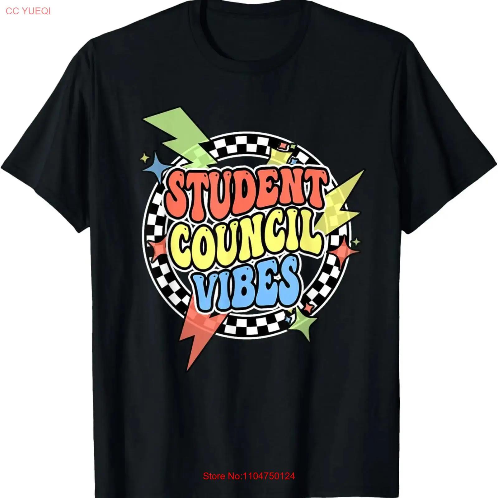 

Retro Student Council Vibes Groovy School T Shirt for Dad vintage Washed streetwear Stretched fashion Slightly Comfortable 5XL різнокольоровий
