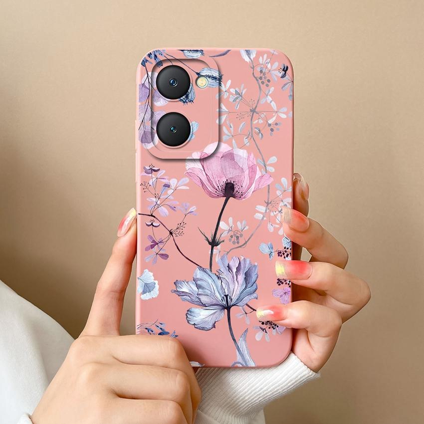 For Vivo Y03t Y02t iQOO U5x Z9 Lite Y400 Pro Y18i Y18t Cute Avocado Pattern Phone Case Lens Protection Liquid Silicone Shockproof Shell For Vivo Cover