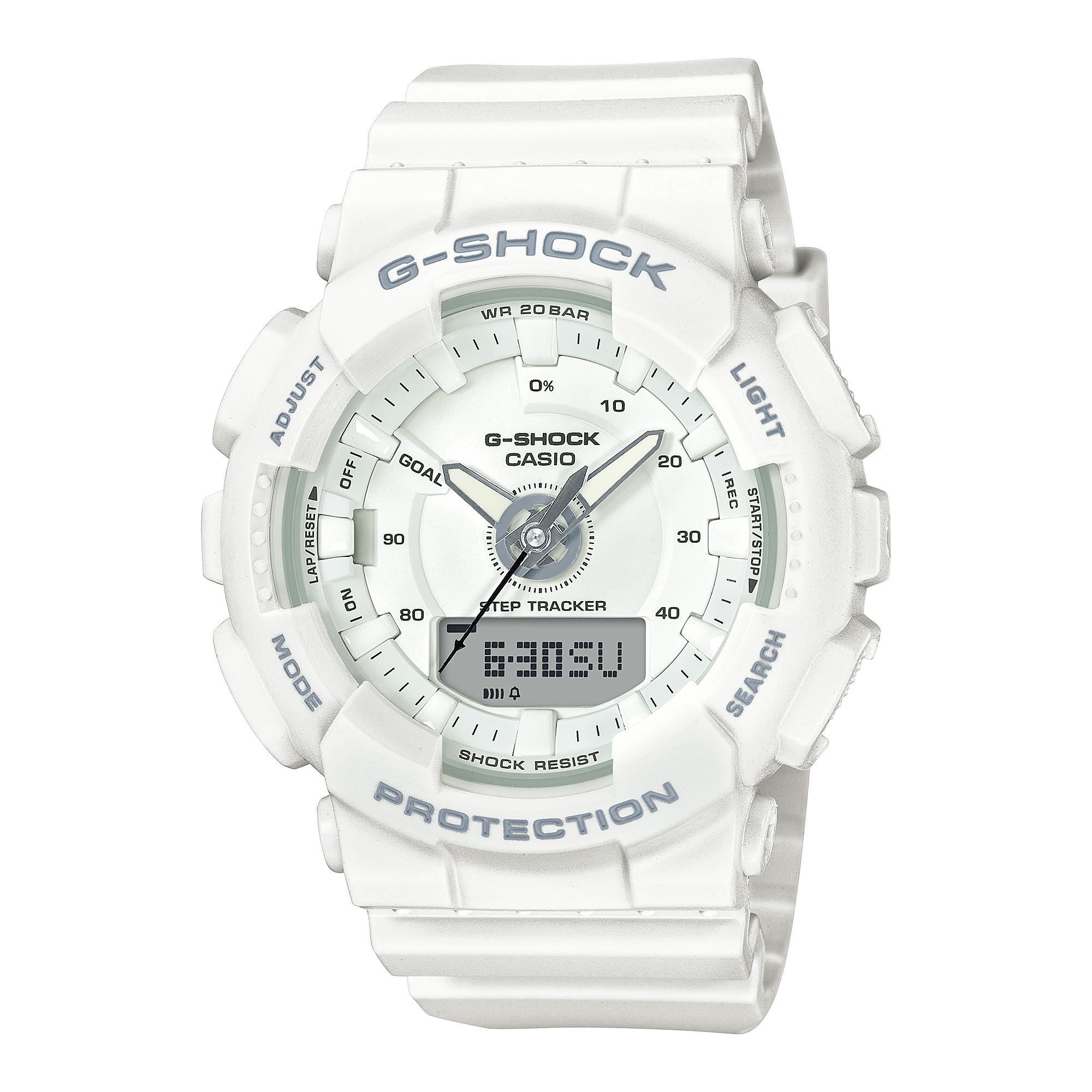 

Casio G-SHOCK Men s Resin 200M Water Resistant Digital Shock Resistant Quartz Watch GMA-S130-7A белый