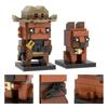 MOOXI Radiation Series MOC Bricks Set BrickHeaded T60 Power Armor Action Figures DIY Building Blocks Kids Toys For Children Gift