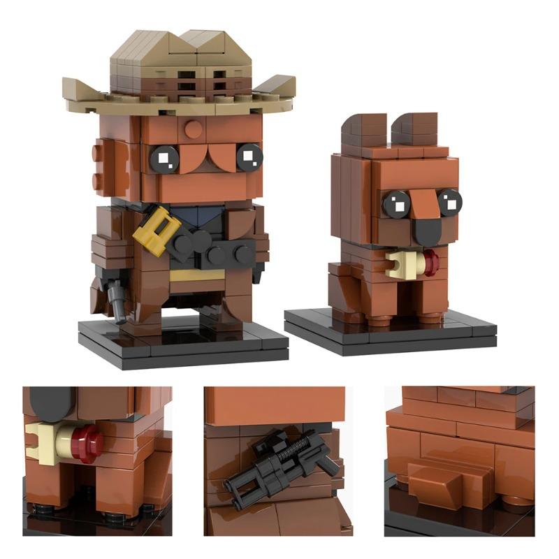 MOOXI Radiation Series MOC Bricks Set BrickHeaded T60 Power Armor Action Figures DIY Building Blocks Kids Toys For Children Gift