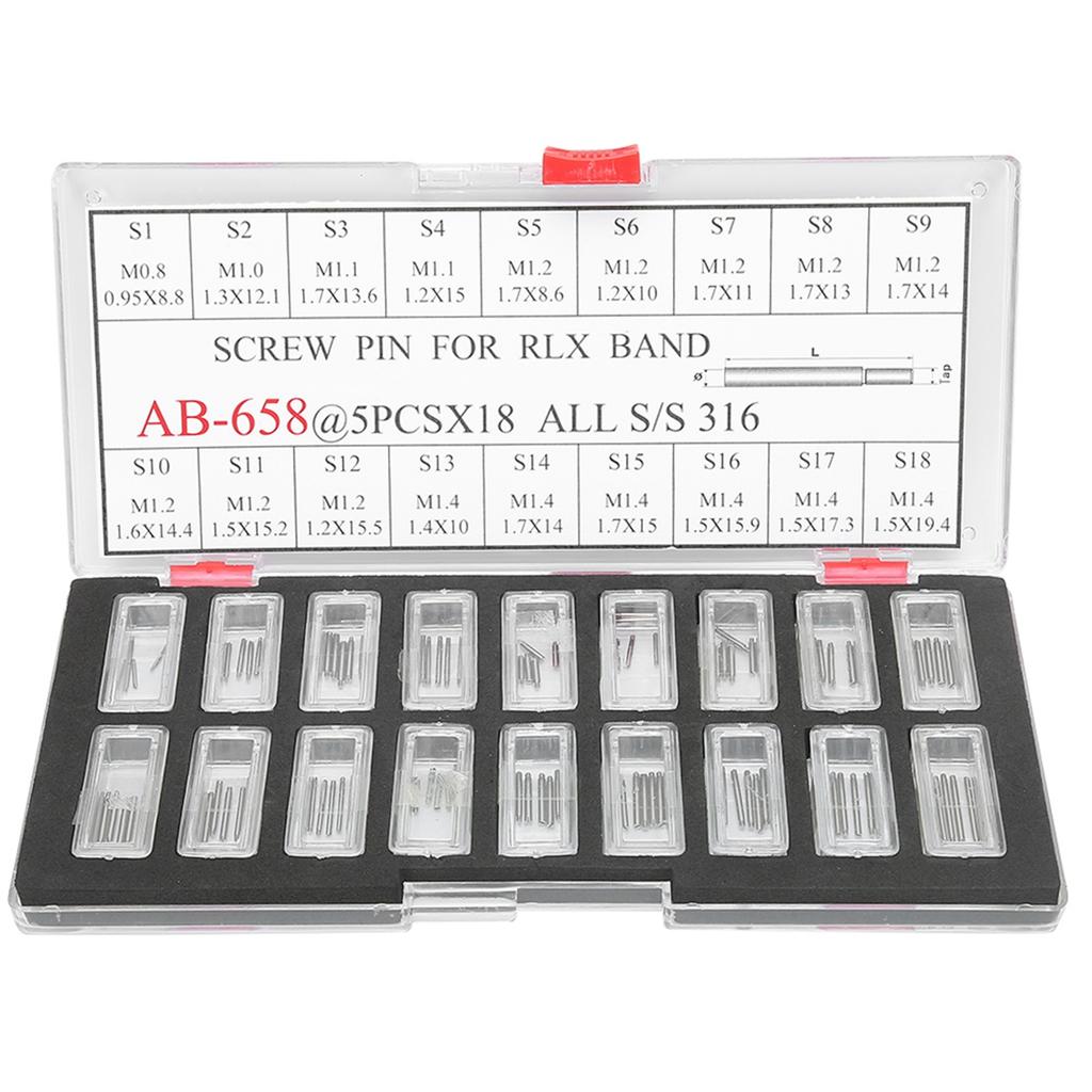 Screw Pins Links for Watch Bands Bracelets Straps Assorted Size Watch Accessory