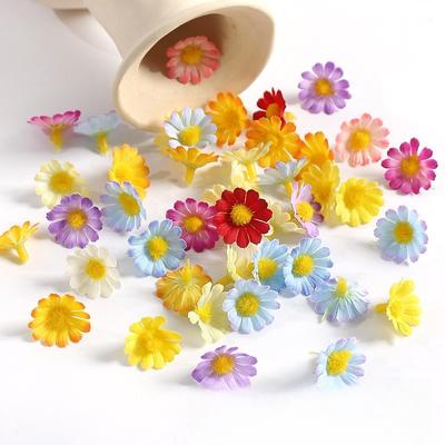 50pcs/lots Mini Daisy Artificial Flower Fake Flower Head Sunflower Home Wedding Decoration