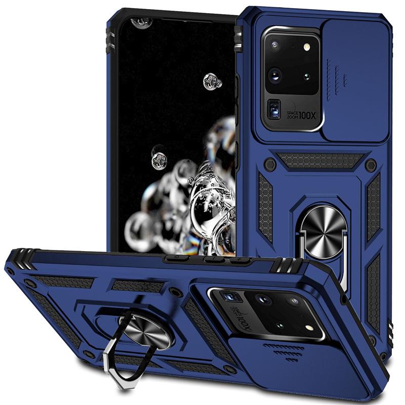 Shockproof Armor Case For Samsung Galaxy S20 Ultra 5G Magnetic Holder Ring Slide Camera Lens Cover For Galaxy S20 + Plus S 20 FE