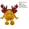 Yousheng 3D Printed Christmas Reindeer Figurine Xmas Elk Ornament Fidget Toy with Movable Joints Articulated Deer Model Car Dashboard Decoration