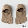 Men's Summer Non-Slip Boat Socks Invisible Cotton Five-Finger Toe Socks Split-Toed Breathable