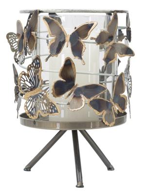 Candle Holder Butterflies Cm 15X23,3