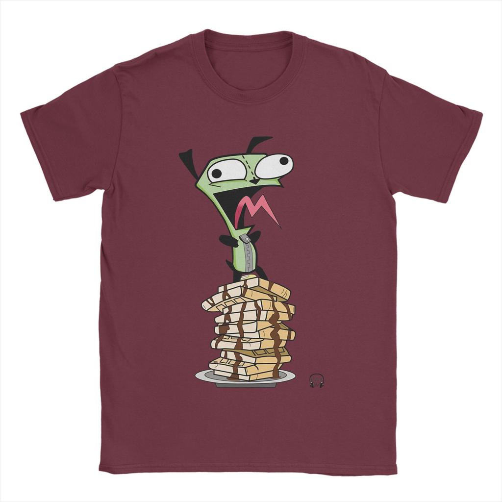 Invaders Zims Cotton T-Shirt For Man Summer  Classic T Shirts O-Neck Leisure Tees Oversize Cheap Tops