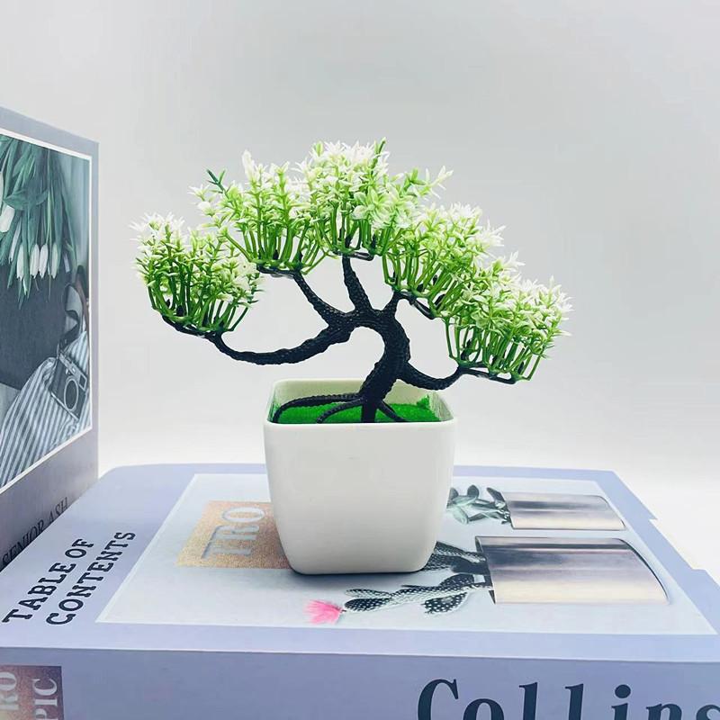 Simulated Pinus Potted Hwangshanensis Artificial Flower For Indoor Decor