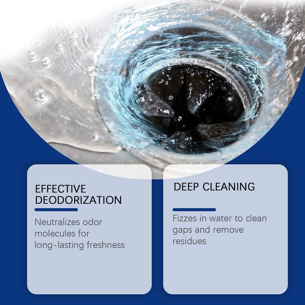 Garbage Disposal Cleaner Tablets 12 Pieces Effective Cleaning Action for Kitchen Sink Drain and Garbage Disposal Maintenance