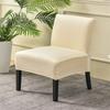 Velvet Armless Chair Cover Solid Color Single Sofa Slipcovers Nordic Accent Stretch Chair Covers Elastic Couch Protector Cover