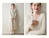 Women's V-neck Ruffle Bell Sleeve Cashmere Cardigan - Soft Knitted Loose Fit Sweater