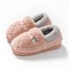 Men's and Women's Thickened Cotton Slippers: Fleece-Lined, Heel-Covering, Warm Indoor Shoes for Winter.