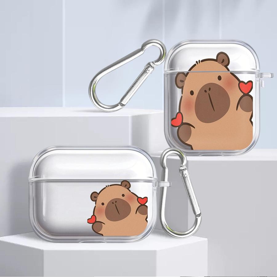 Capybara Cute Clear Earphone Cases Cover Case For Airpods 4 2 3 Pro2 Pro3 1 Pro