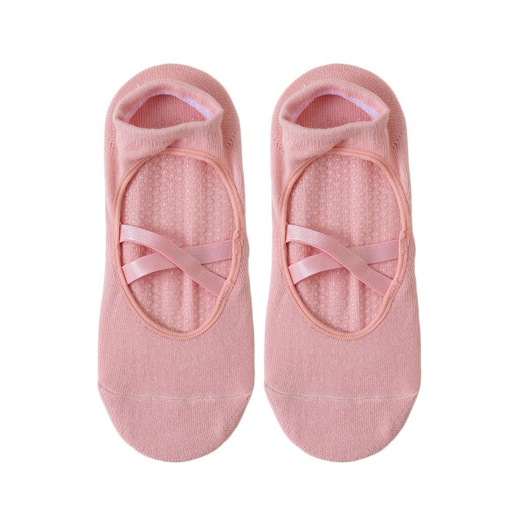 

Эластичные носки для пилатеса, дышащие носки средней длины, повседневные спортивные носки, женские светло-розовый