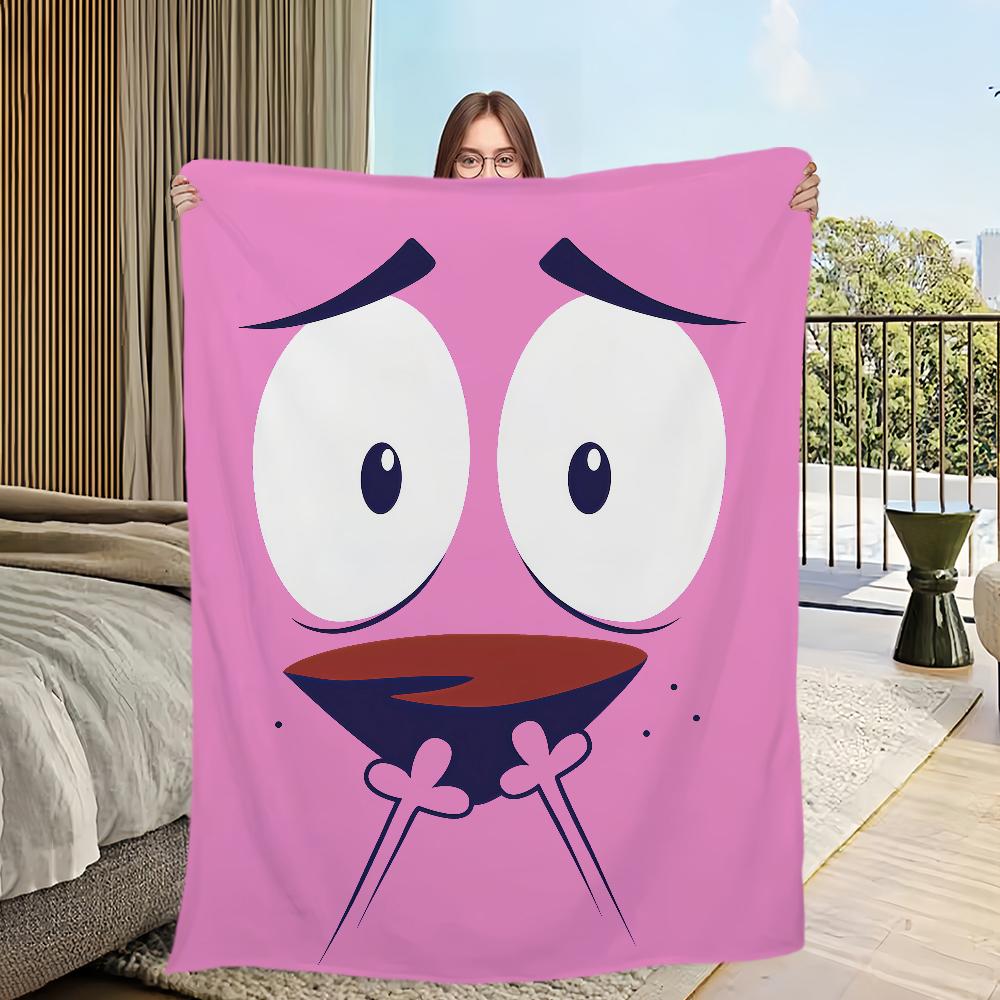 Face Funny Dog The Home Flannel Warm Comfort Soft Plush Blanket For C-Courages Sofa Living Room C-Cowardlys Bedroom Travel Gift