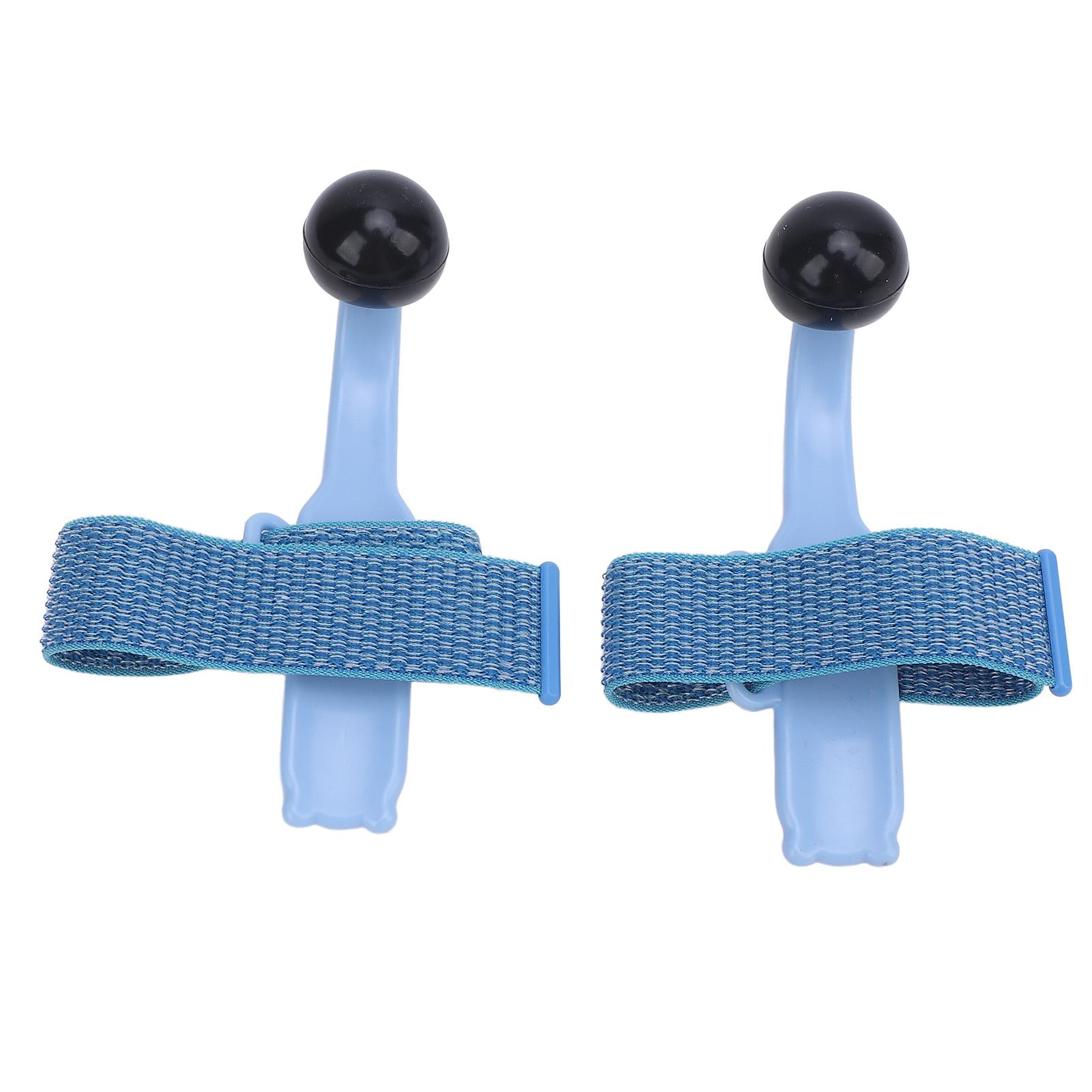 

1 пара тренажеров для пальцев пианино, сильная поддержка, пищевая резина, помощь для позиционирования пальцев для практики, синий