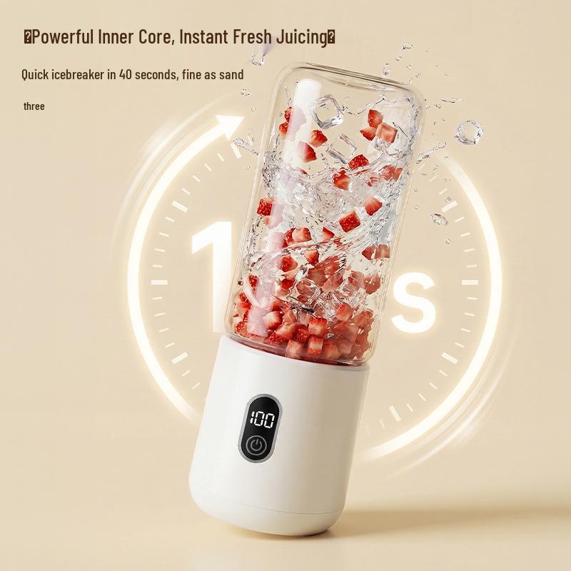 Portable Rechargeable Multifunctional Glass Juicer & Blender for Fruits and Vegetables