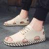 Men's Hollow Out Sandals Breathable Summer Men's Casual Shoes Beach Shoes Handcrafted Headband Outdoor Camping Sandals