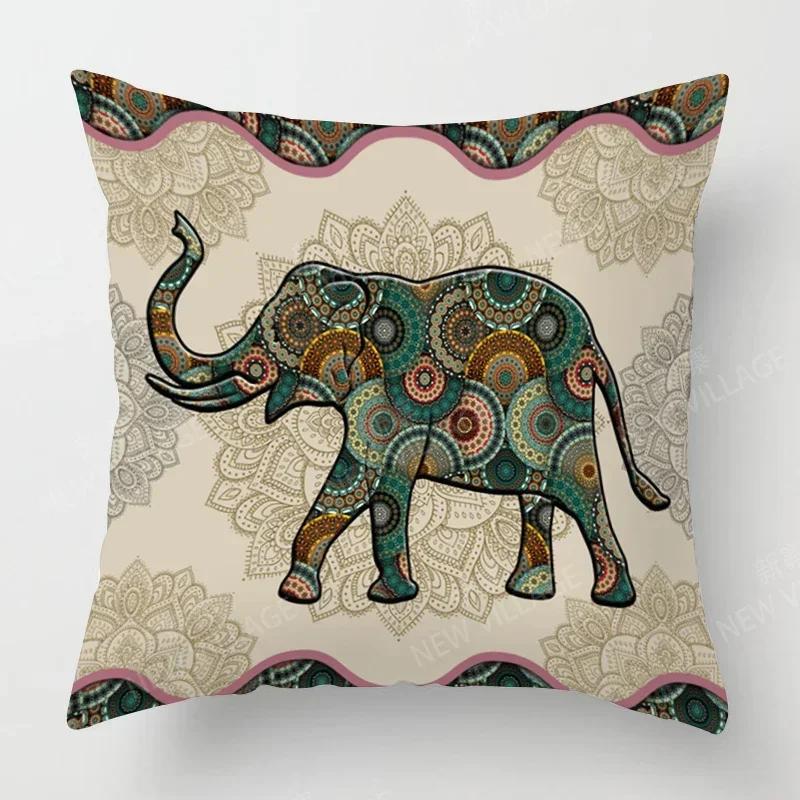 Jesienne Dekoracje Domu Jesienna Poszewka na Poduszkę do Salonu Sofa Boho Poszewka na Poduszkę Mandala