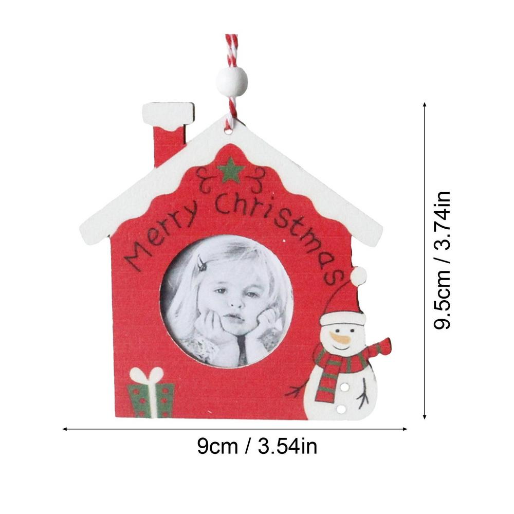 

Рождественская елка подвесные украшения новогодняя рождественская фоторамка подвеска украшение для дома поделки детская деревянная фоторамка подарок на память