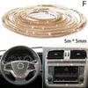 5m Car DIY Auto Decorative Stickers Crystal Diamond Car Decoration Accessories Double Rows Stickers Auto Interior Cover
