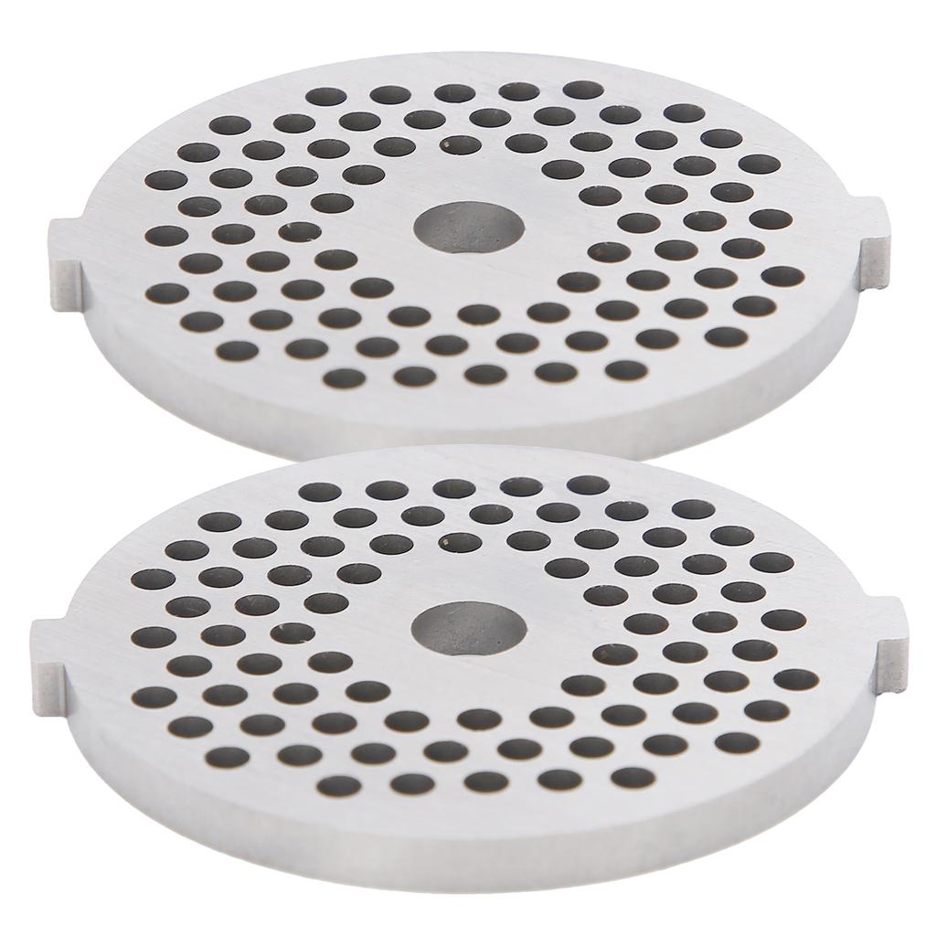 2Pcs Electric Mincer Blade Stainless Steel Grinding Plate Round Hole for 5#/B Type Grinder(3mm 56