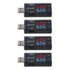 USB Current Voltage Meter 4 Pack with LCD Display for Real Time Monitoring of Voltage and Current for Chargers and Power Banks