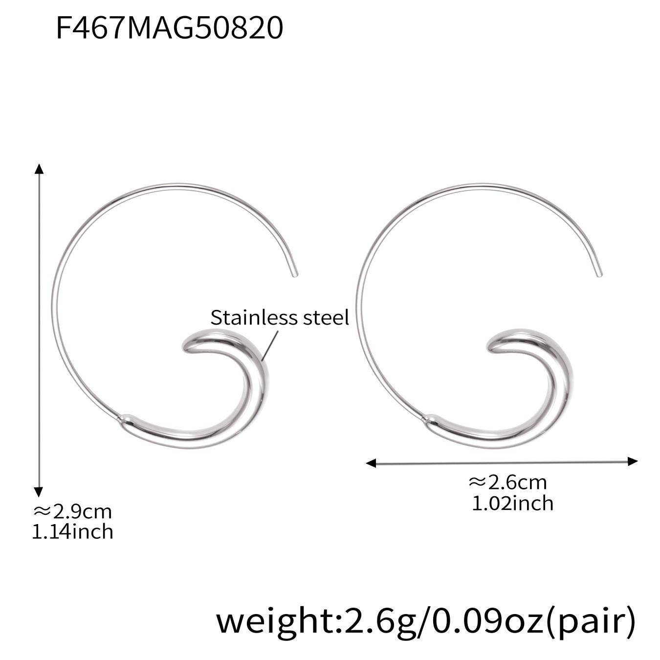 Qiong Yao Minimalist C-shaped Gold-Plated Stainless Steel Ear Cuff Earrings
