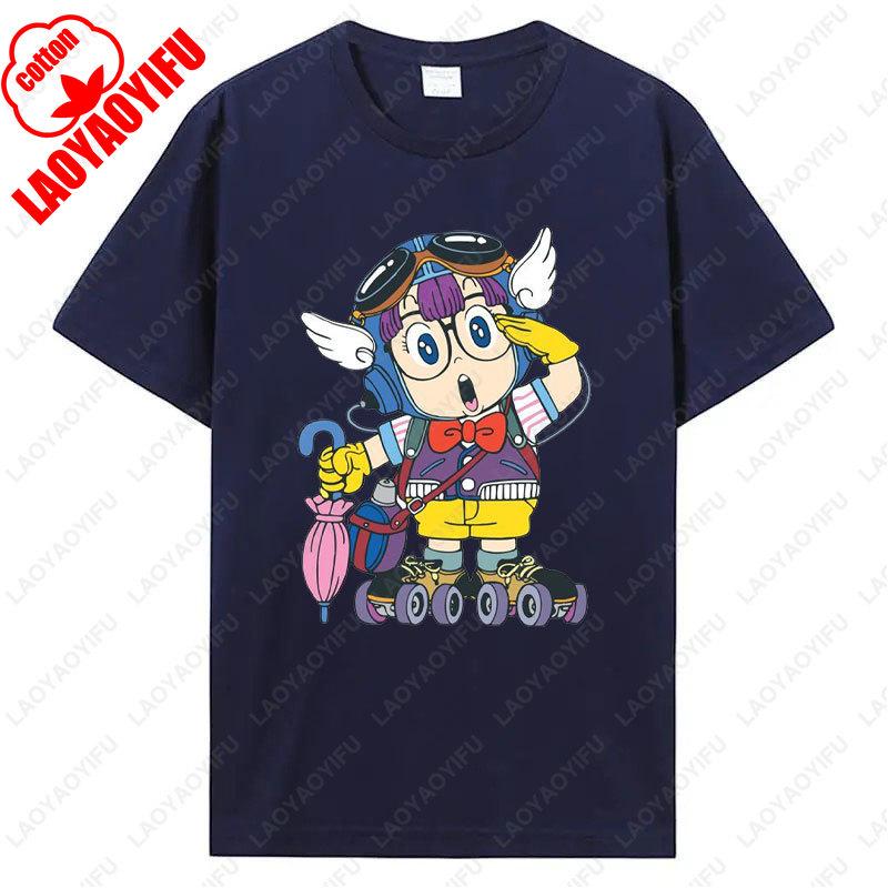 Arale Printing T Shirt Funny Man Women Cotton Tshirt Anime Print  Manga Clothing Vintage Fashion Streetwear Kawaii Casual Wear