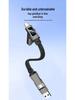 Cross-Border 4-in-1 Super Fast Charging Keychain Cable for Huawei & Apple with Zinc Alloy Logo