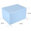 Boîte de Rangement en Bois Bleue Creative Deco XXL | 40 x 30 x 24 cm | avec Couvercle