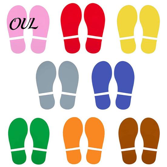 Entwicklungsaktivitätsmatten für Kinder 4 Blatt 8 Paar Kinderschuh-Aufkleber, Bunte Fußabdruck-Bodenaufkleber Langlebige PVC-Wegmarkierungen Schrittaufkleber