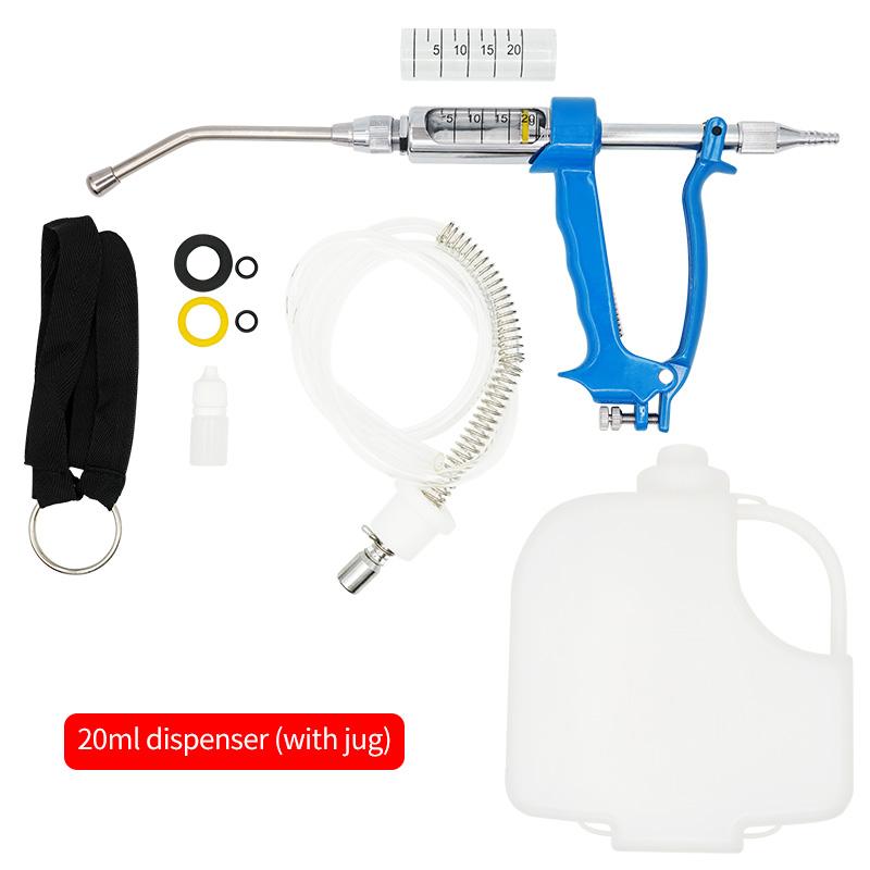 5/10/20/30/50ml Veterinary Metal Feeding Gun Continuous Drench Gun Sheep Cow Pig Goat Livestock Drenching Medication dispenser