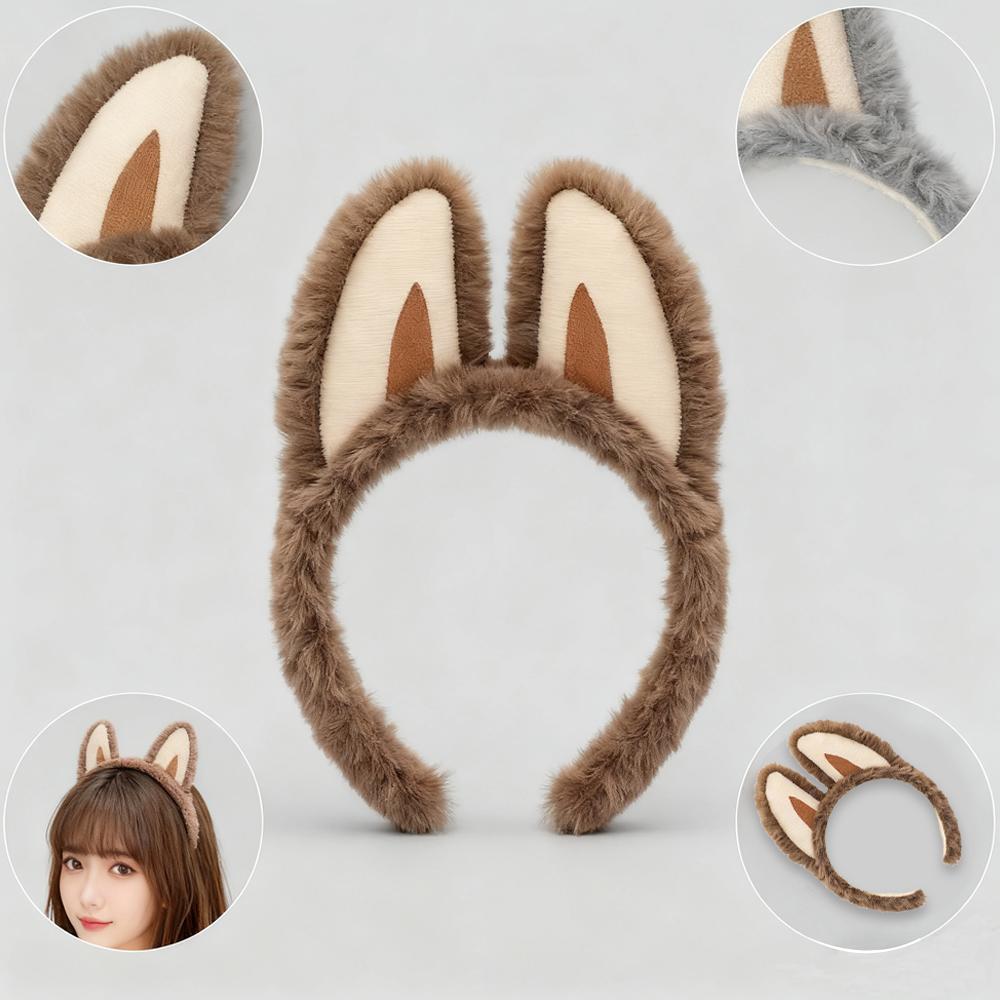 1pc Bunny Ears Headband Easter,Rabbit Ear Animal Headband for Adult,Halloween Christmas Costume Theme Cosplay Paries Birthday