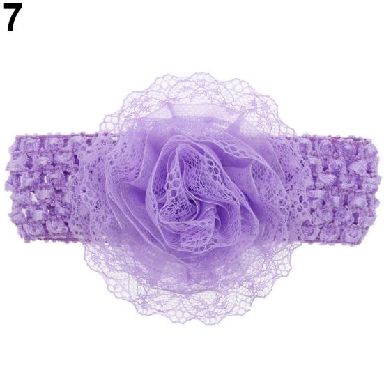 Roztomilé děti Holčička Batole Krajka Květinová čelenka Elastická čelenka do vlasů