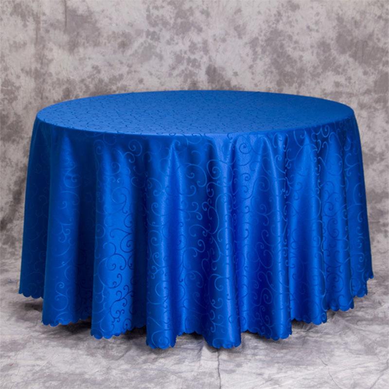 Thickened Circular Tablecloth for Hotel Restaurants Suitable for Parties European Jacquard Solid Color Durable Tablecloth Pad