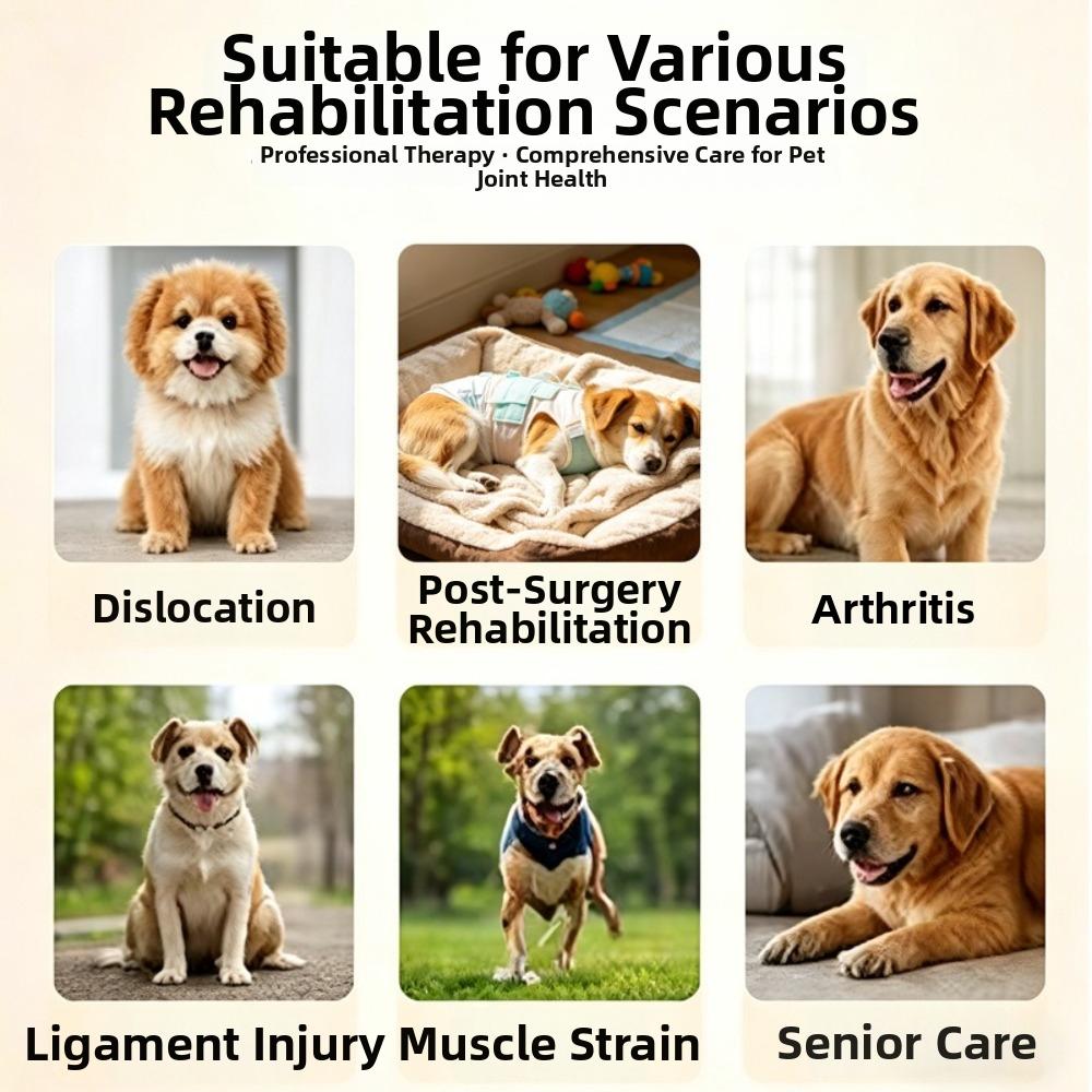 Automatic Timing Pet Red Light Recovery Device LED Light Source Promote Circulation Dog Infrared Light Knee Brace Comfortable