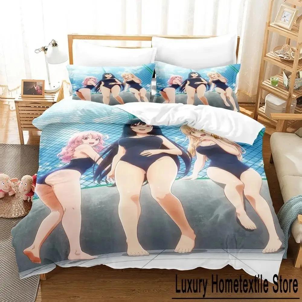 3D Bear Print Digital Print Polyester Bedding Sets,Girl's Cover,Boys Duvet Cover Set For Teens, Queen Cover Pillowcase